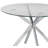 Round Glass Top Metal Base Dining Table-2015907824