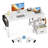 Small Computer Home Office Desk For Bedroom With Fabric Drawers & File Cabinet, Cloth Storage Bag And Hook, Writing Study Work Table For Small Space-961117205-961117207