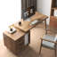 Bureau de direction rectangulaire en bois massif avec tiroirs Walnut-1877592860-1877592867