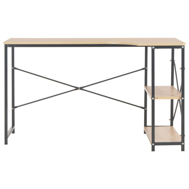 Computer Desk 47.2" x 28.3" x 27.6", Oak/Black