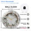 Horloge murale enneigée, guirlande de Noël, horloge murale en verre 12 po