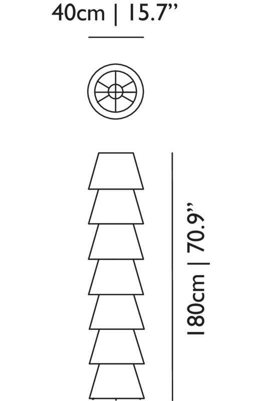 Set Up Shades Floor Lamp, 7 Shade