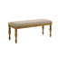 Banc de salle à manger avec coussin en chêne naturel antique