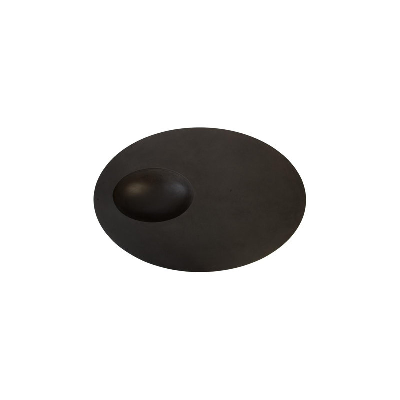 Table basse ovale, noir