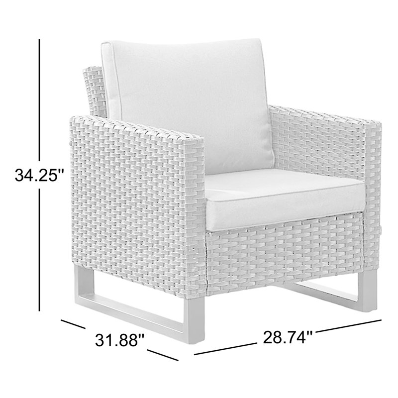 Chaise de patio avec coussins Nazime, Bleu, Brun