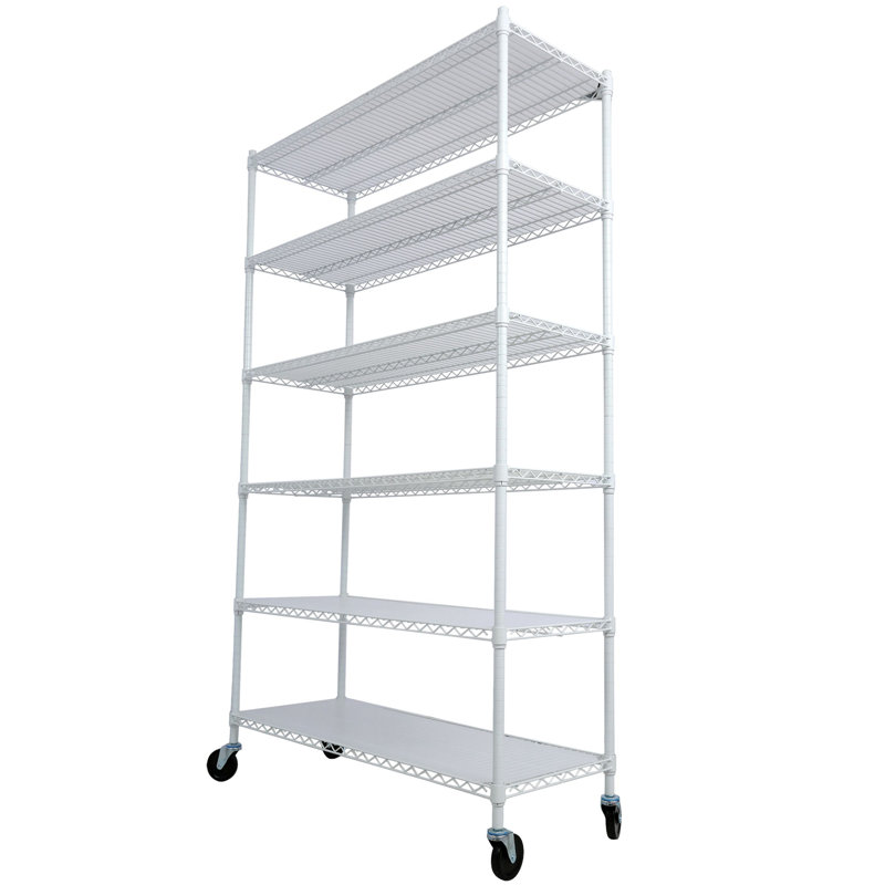 Étagère Odelyn, H 82 po x l 48 po x P 18 po, Blanc