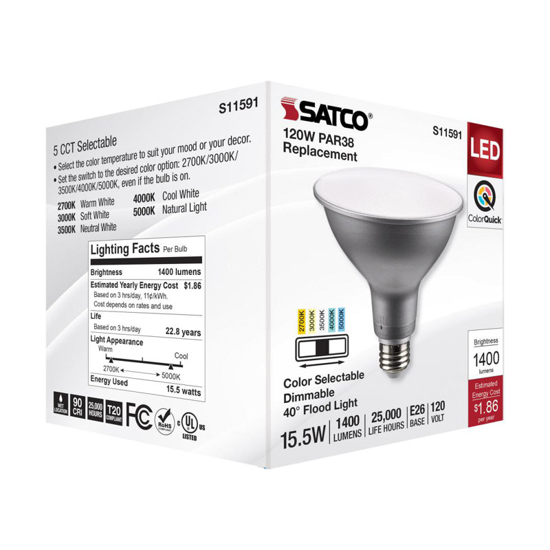 15.5 Watt Gray LED Bulb, 15.5