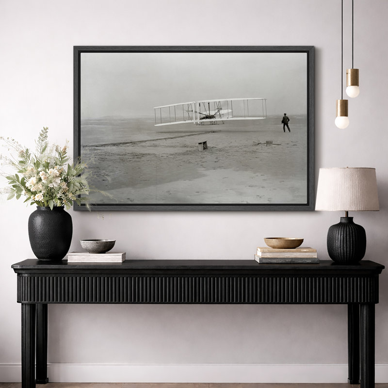 Tôt, l'aviation, œuvres de Wright Brothers, photos de bureau rétro, impression sur toile, impression numérique sur toile encadrée.