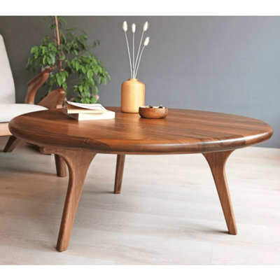 Table basse Jasper - Ronde, noyer
