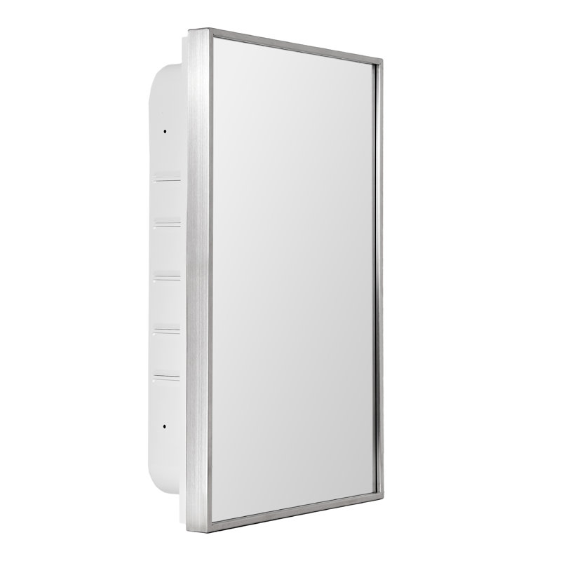 Armoire à pharmacie avec miroir teint, Chrome brossé