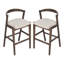 Tabouret de bar d'intérieur en bois d'hévéa Balmain, ensemble de 2