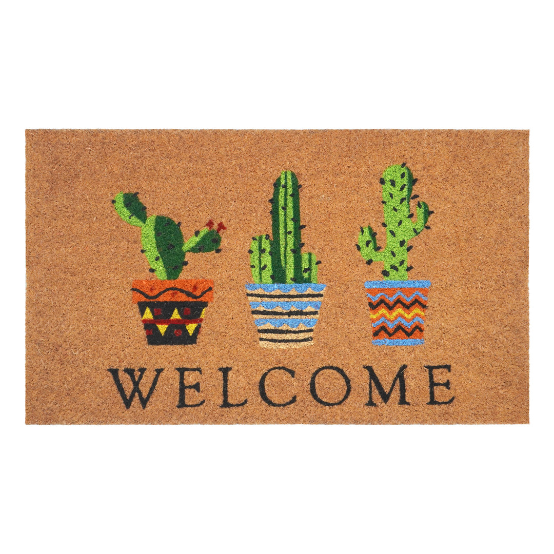 Jacoree Cactus Welcome Non-Slip Outdoor Door Mat Loon Peak® Mat