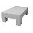Genuine Marble Rectangular Four Legs Coffee Table - Carrara Marble