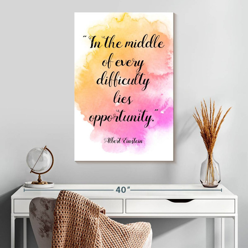 Einstein's Famous Quote, 30" H x 20" W