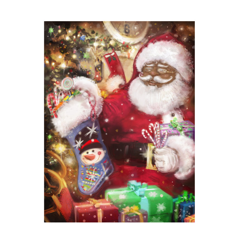 «The Real Santa» par Arnica Burnstone, reproduction d'art sur toile tendue, H 24 po x l 18 po x P 2 po