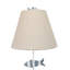 Lampe de table côtière Aleyia Fish bleue et blanche avec interrupteur à 3 positions