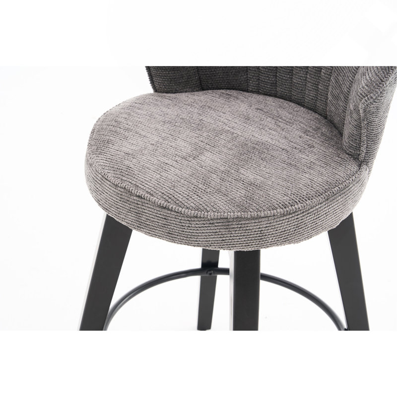 Ensemble de tabourets de comptoir pivotant à 360 ° Modern, Gris foncé