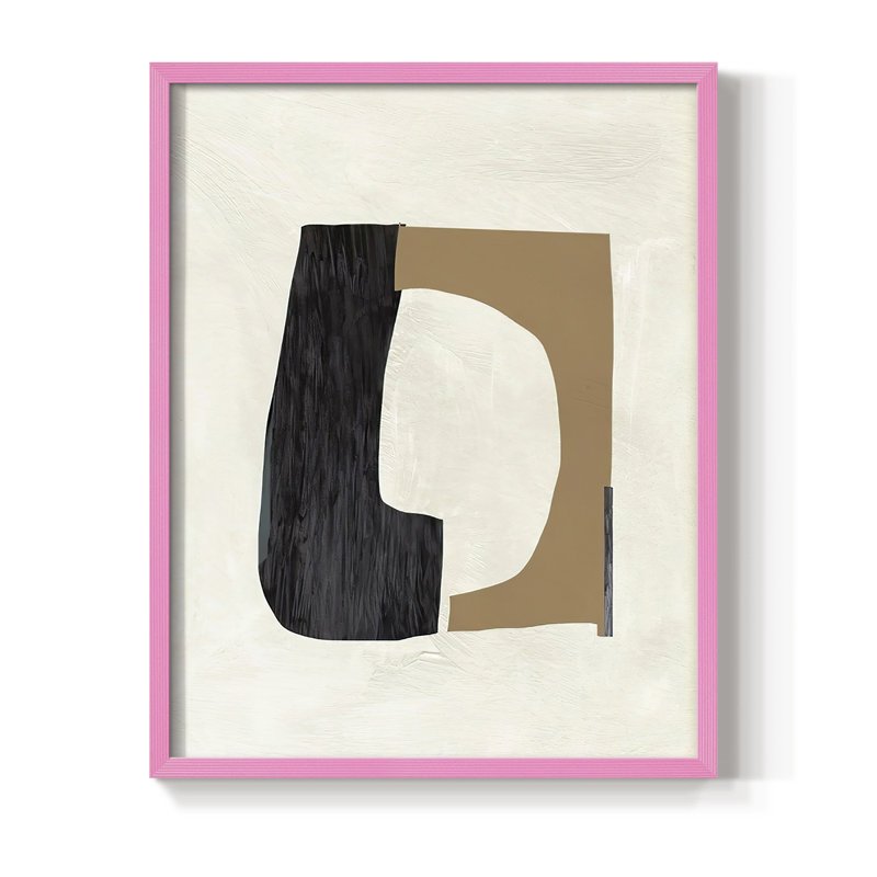 «Cardboard Cutouts II», reproduction encadrée - bois massif, H 10 po x l 8 po, Rose