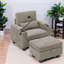 Fauteuil inclinable brun avec dossier réglable, rangement et charge USB