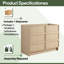 42'' Single Bathroom Vanity Base Only, Base Cabinet without Top in Dune Oak