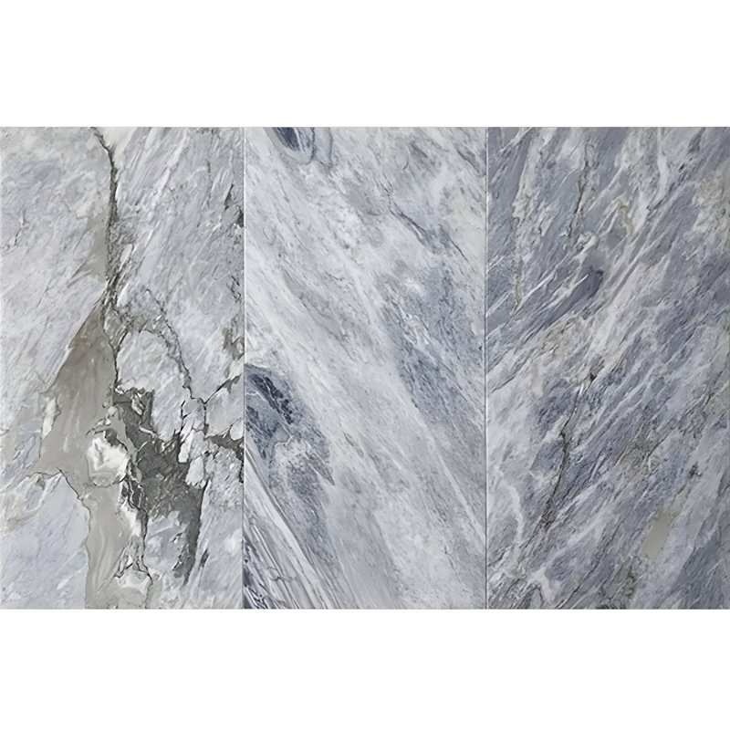 Grandis 12 x 24 Calacatta Bluette Marble Large Format Tile (10 Sq Ft/Case) - 5 Pack, Honed Gray