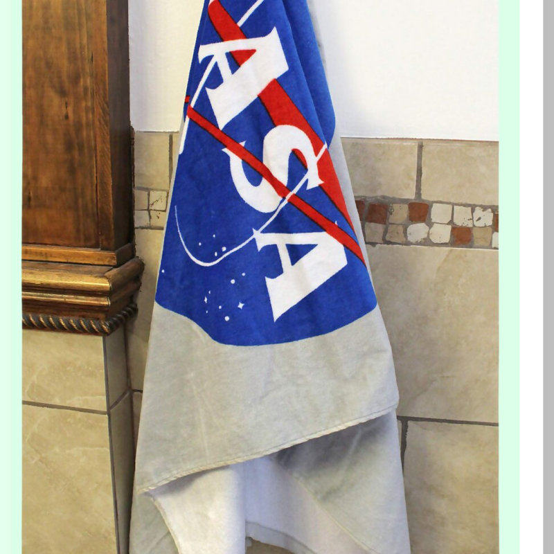 GalacticWave NASA Meatball Logo Beach Towel