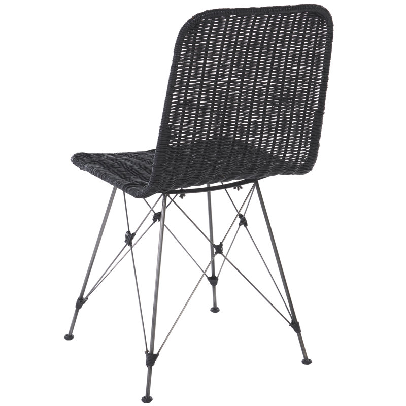 Chaise tissée Comptom, Noir, noir, noir, noir