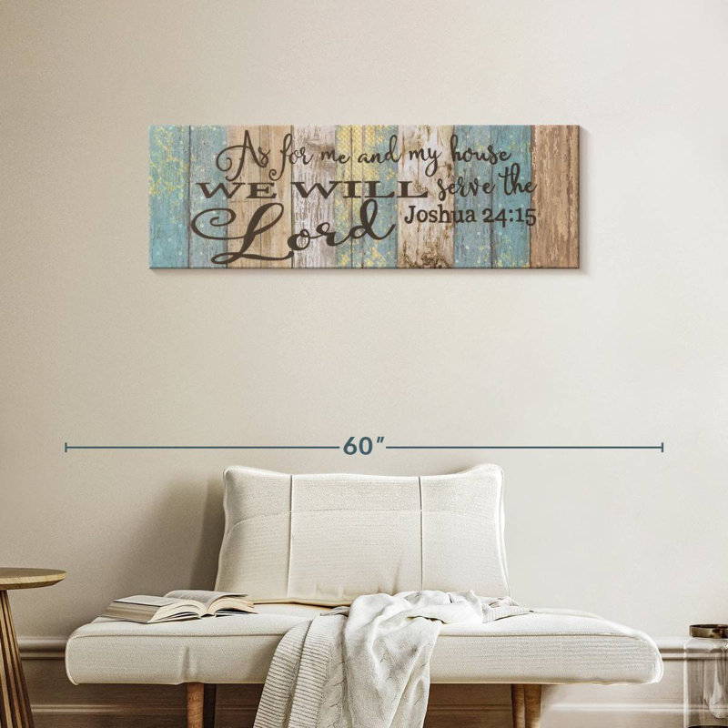 «Serve the Lord Verse», reproduction sur toile tendue, H 14 po x l 42 po x P 1,25 po