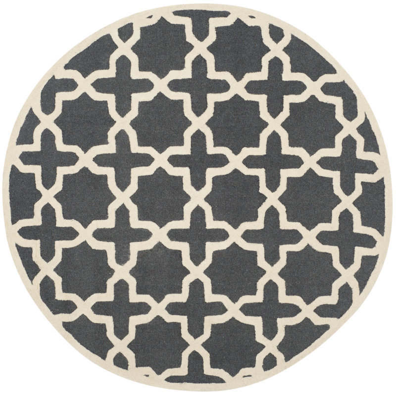Tapis en laine touffeté à la main igna, Rond 8 pi