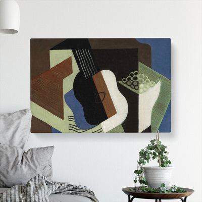 Guitar And Dish by Juan Gris - Wrapped Canvas