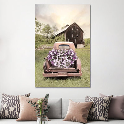 Petunia Truck- Gallery-Wrapped Canvas Giclée