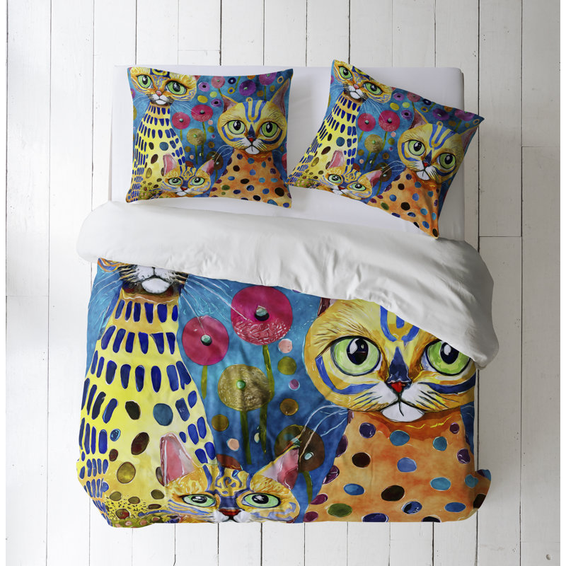 Modern & Contemporary Polyester Duvet Cover, Queen Duvet Cover + 2 Queen Shams