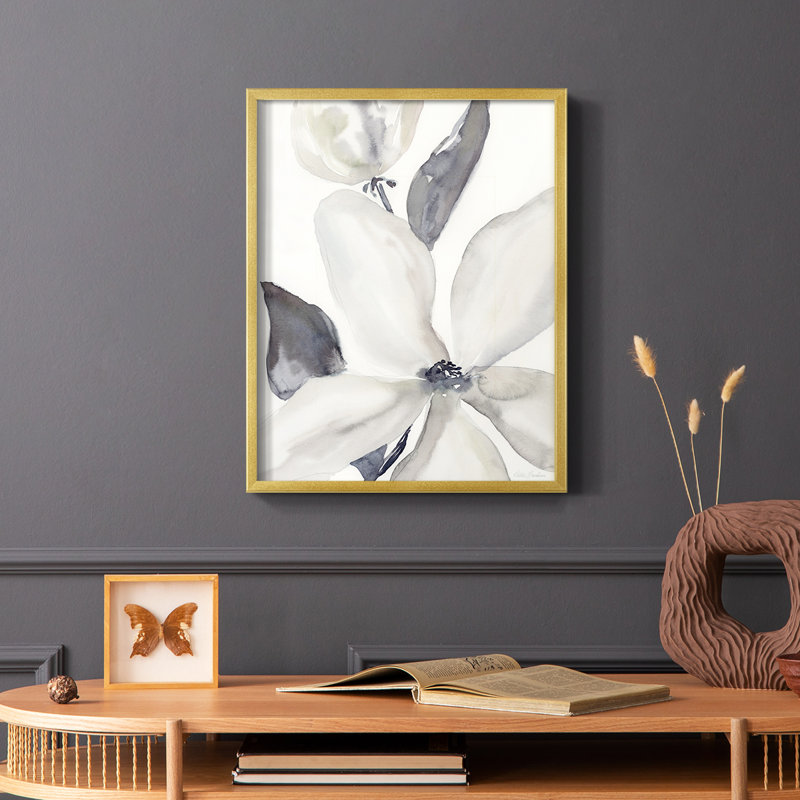 Reproduction encadrée «Day Break Bloom II» - bois massif, Or, H 28 po x l 22 po