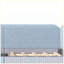 Lit double rembourré en molleton pour lit double, cadre de lit semi-fermé avec garde-corps latéraux, bleu-133491355-133491351