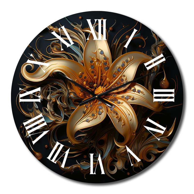 Horloge murale dorée, Petit