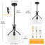 Luminaire suspendu cylindrique moderne à 1 lumière avec abat-jour en verre transparent Mald-1051501740-1051760545