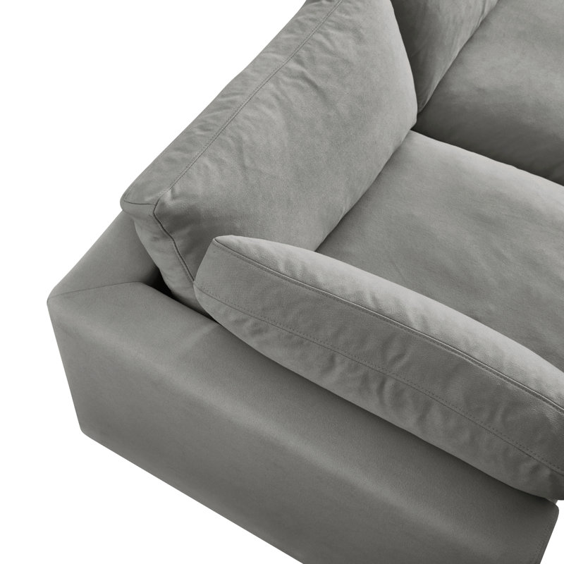 Canapé pour chambre à coucher Elegance Judith, Gris 100% lin