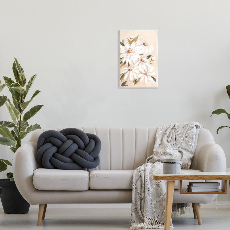 Art sur plaque de marguerites douces par Amanda Cook, H 19 po x l 13 po