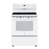30" Free Standing Electric Standard Clean Range in White