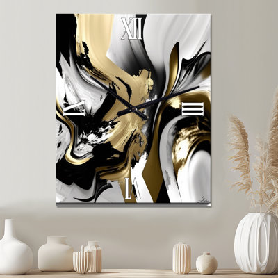Horloge murale abstraite Wild Wave Bliss