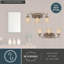 Éclairage pour salle de bain 3 lumières en résine avec abat-jour en verre Byrnes-690118431-690118430