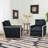 27" Wide Performance Fabric Down Fill No Assembly Upholstered Swivel Armchair (Set of 2)-206701527