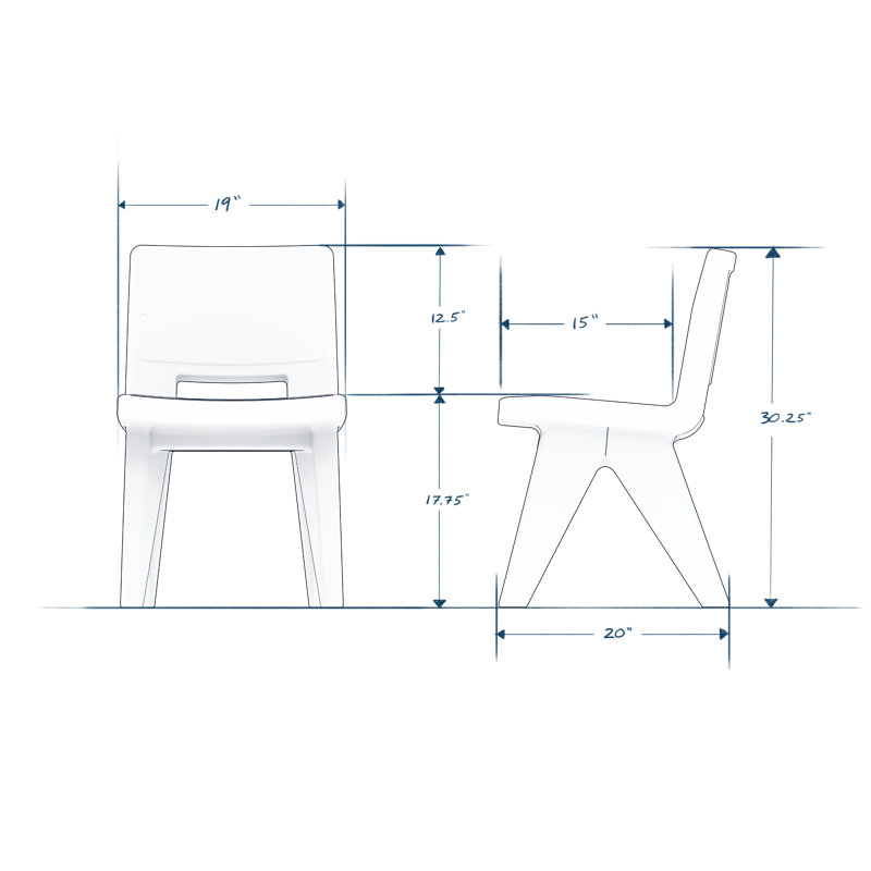 Fresco Outdoor Dining Side Chair, Concrete Gray