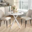 Round Metal Base Dining Table-371422153-371422158