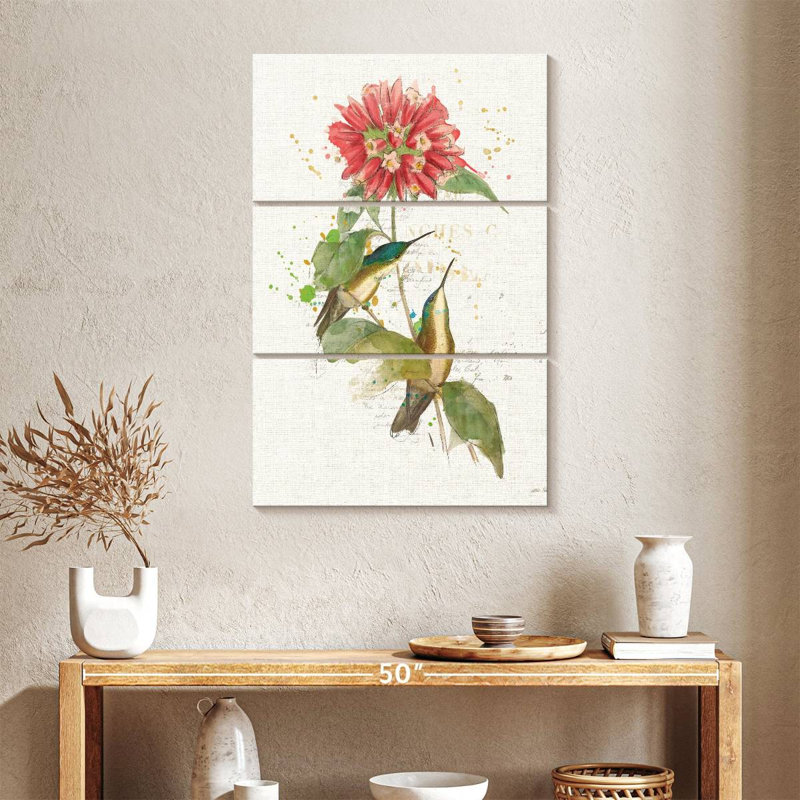 Colibris colorés Brampt I, H 38 po x l 24 po