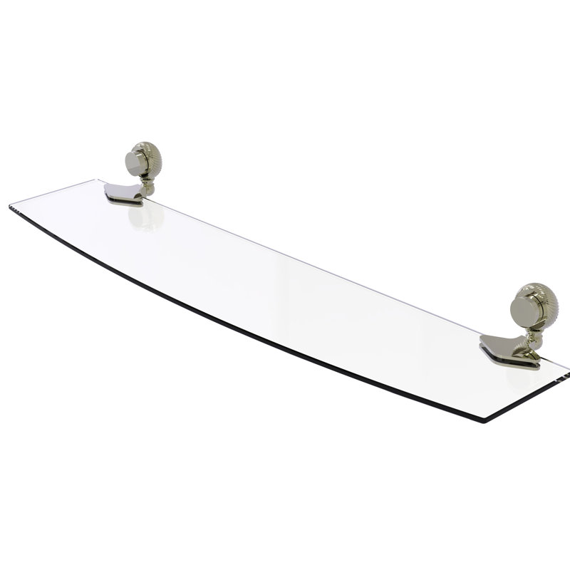 Venus Bracket Shelf, Polished Nickel, 24" W x 5" L