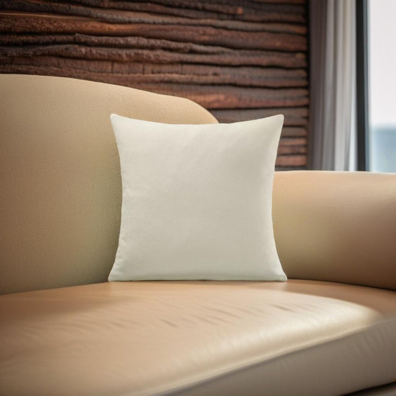 Velvet Feel Chenille Scatter Cushion Cover, Cream, 55 cm x 55 cm