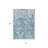 3' X 5' Teal Blue And Ivory Abstract Washable Indoor Outdoor Area Rug