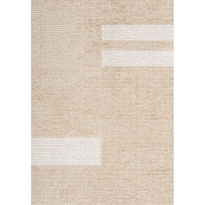 Romare Geometric Hand Loom Indoor / Outdoor Area Rug, Rectangle 5'3" x 7'7"