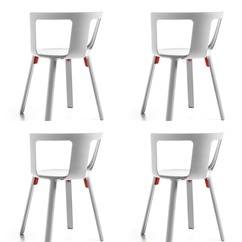 Chaise empilable Fla, Blanc